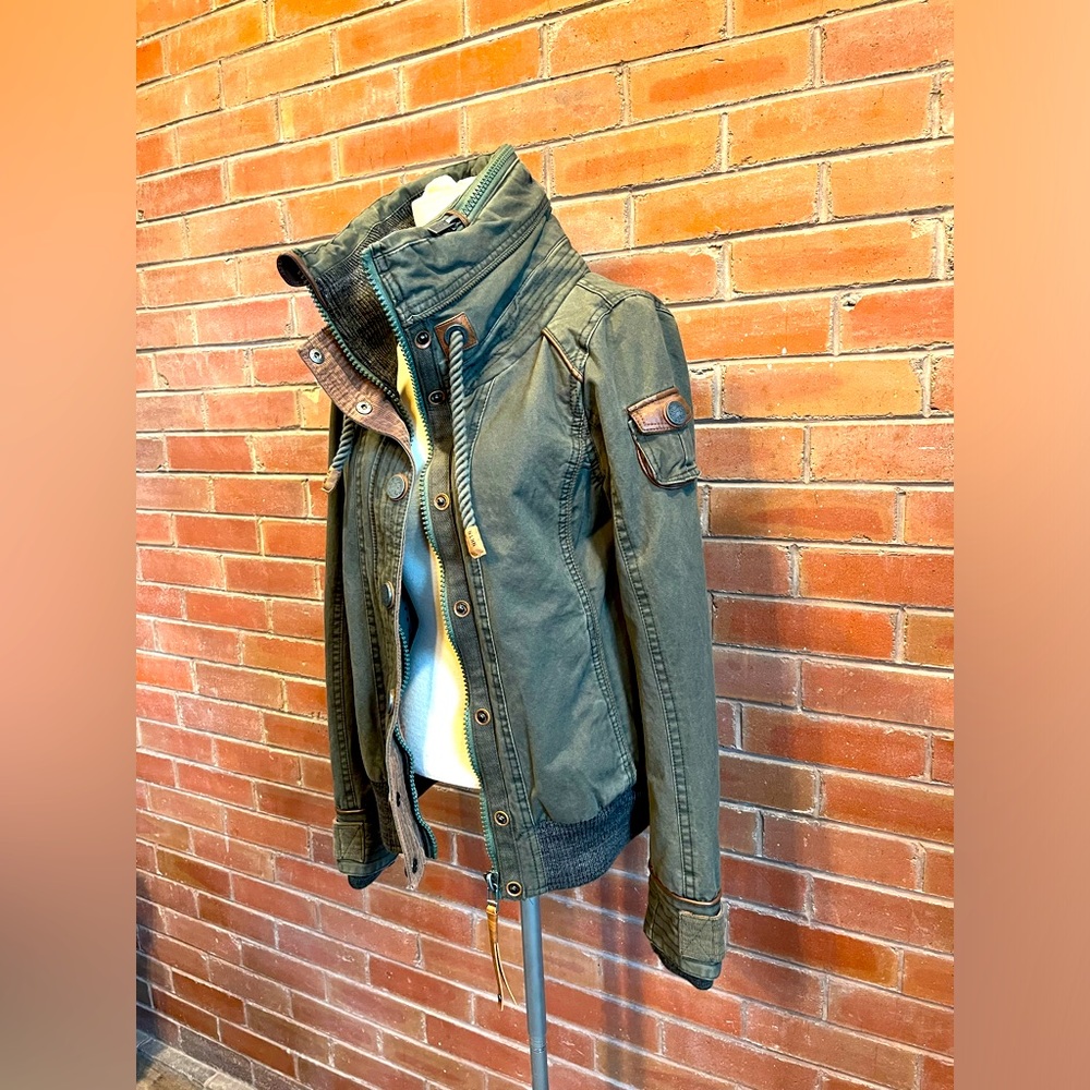 Women's Olive Utility Bomber Jacket
